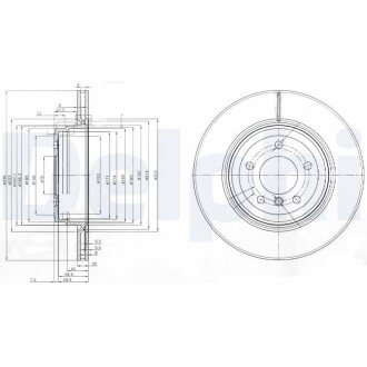 Тормозной диск DELPHI BG3961