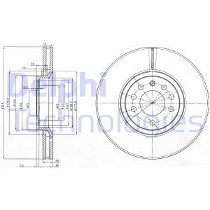 Тормозной диск DELPHI BG3973