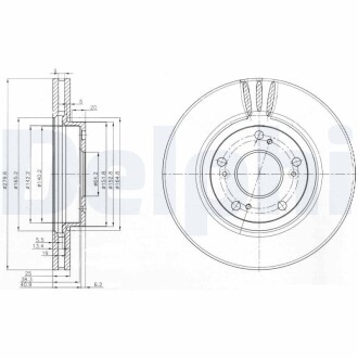 Тормозной диск DELPHI BG3977