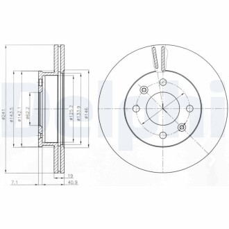 Тормозной диск DELPHI BG4009