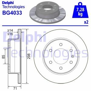 Диск гальмівний DELPHI BG4033 (фото 1)