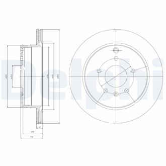 Тормозной диск DELPHI BG4069