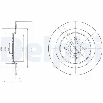 Тормозной диск DELPHI BG4076