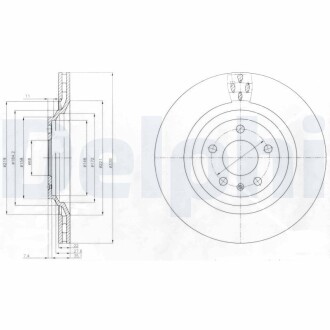 Тормозной диск DELPHI BG4087