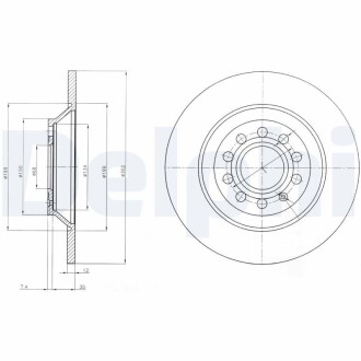 Тормозной диск DELPHI BG4088