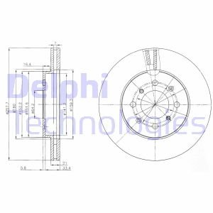 Тормозной диск DELPHI BG4148C