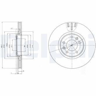 Тормозной диск DELPHI BG4150