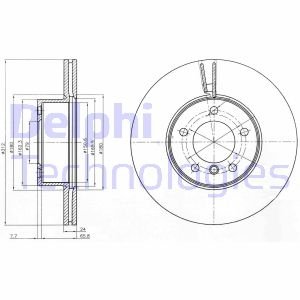 Диск гальмівний BMW 1(F20)/2(F22)/3(E90)/X1(E84) \'\'F D=312mm \'\'06>> DELPHI BG4172C