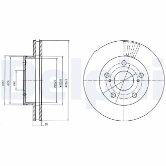 Тормозной диск DELPHI BG4181