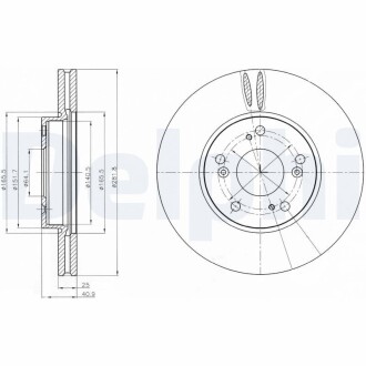 Тормозной диск DELPHI BG4186