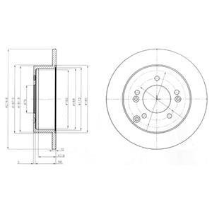 Гальмівний диск DELPHI BG4260