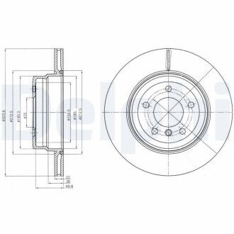 Тормозной диск DELPHI BG4284