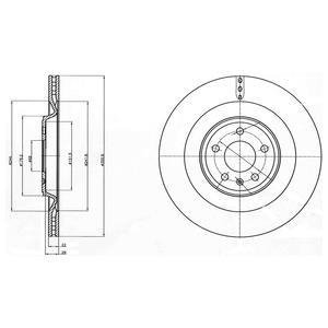 Тормозной диск DELPHI BG4387C