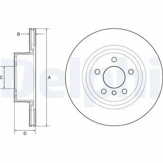 Тормозной диск DELPHI BG4644C