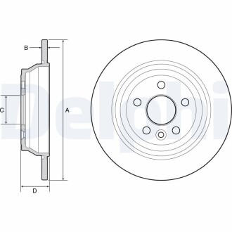 Тормозной диск DELPHI BG4656C