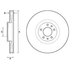 Тормозной диск DELPHI BG4716C (фото 1)