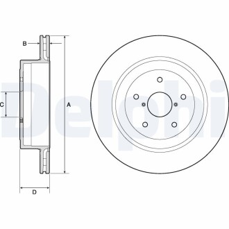 Тормозной диск DELPHI BG4775C