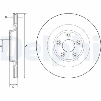 Тормозной диск DELPHI BG4833C