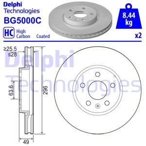 Гальмiвнi диски DELPHI BG5000C (фото 1)