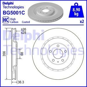 Гальмiвнi диски DELPHI BG5001C