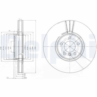 Гальмiвнi диски DELPHI BG9004