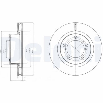 Тормозной диск DELPHI BG9067