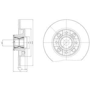 Гальмівний диск з підшипником DELPHI BG9116RSC