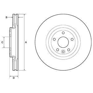 Тормозной диск DELPHI BG9166C