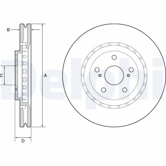 Диск гальмівний DELPHI BG9219C