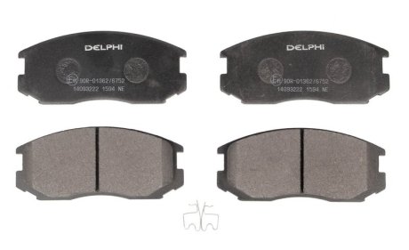 Колодки гальмівні дискові, комплект DELPHI LP1594