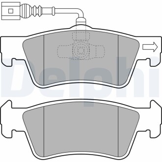 Гальмівні колодки дискові VW Touareg/Transporter/Multivan "R "03>> DELPHI LP2086