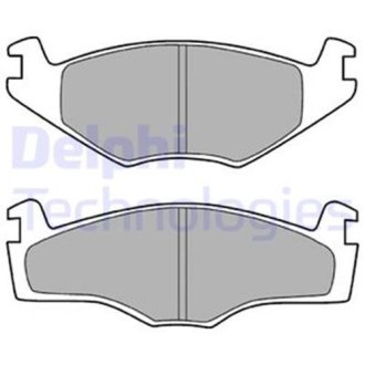 Гальмівні колодки дискові SEAT/VW Cordoba/Ibiza/Golf/Jetta/Passat "F "83-02 DELPHI LP420 (фото 1)