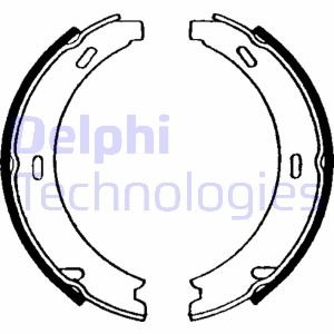 Комплект тормозных колодок, стояночная тормозная система DELPHI LS 1637