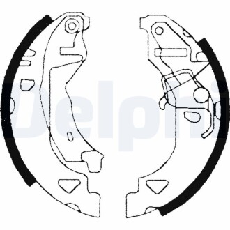 Колодки гальмівні барабанні DELPHI LS1682