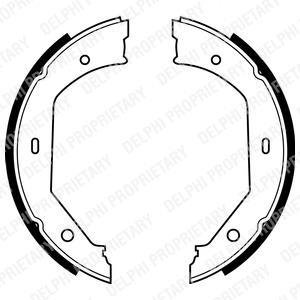 Комплект тормозных колодок, стояночная тормозная система DELPHI LS1857