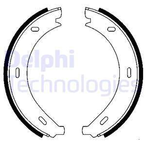 Комплект тормозных колодок, стояночная тормозная система DELPHI LS1902