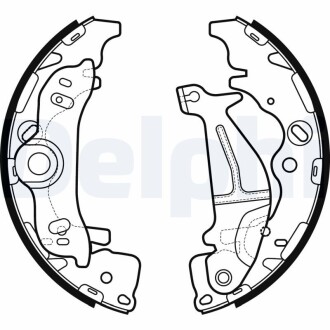 Гальмівні колодки, барабанні DELPHI LS2138