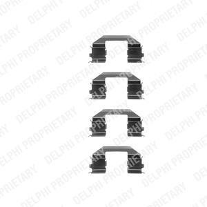 Комплектующие, колодки дискового тормоза DELPHI LX0255 (фото 1)