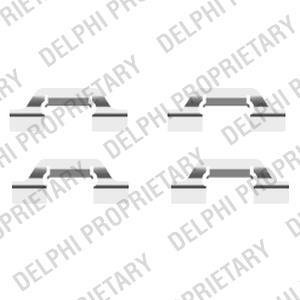Комплектующие, колодки дискового тормоза DELPHI LX0438 (фото 1)