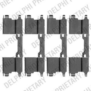 Комплектующие, колодки дискового тормоза DELPHI LX0502 (фото 1)