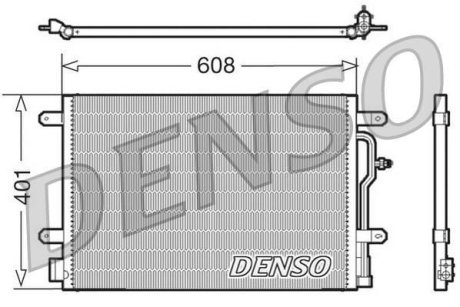 Конденсатор, кондиционер DENSO DCN02011 (фото 1)