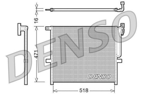 Конденсатор, кондиционер DENSO DCN05001 (фото 1)