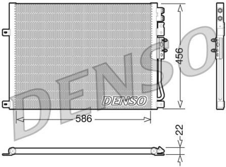 Конденсатор, кондиционер DENSO DCN06009 (фото 1)