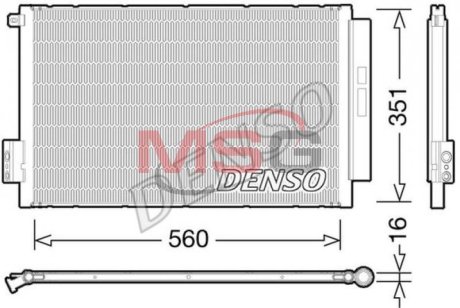 Конденсатор, кондиционер DENSO DCN09043 (фото 1)