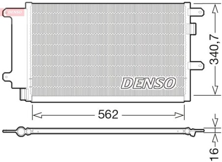 Радіатор кондиціонера 3.0MJET 16V,2.3HDI 16V IVECO Daily E4 06-11 DENSO DCN12003 (фото 1)