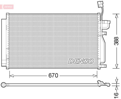 Конденсатор, кондиционер DENSO DCN15002 (фото 1)