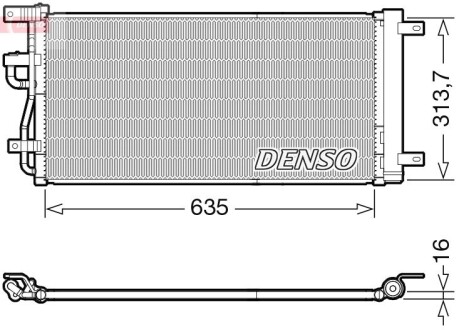 Конденсатор, система кондиціонування повітря DENSO DCN15007 (фото 1)