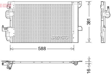 Конденсатор, кондиционер DENSO DCN20007 (фото 1)