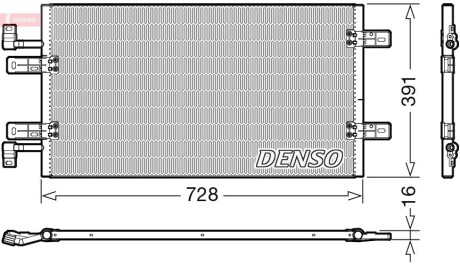 Конденсатор, система кондиціонування повітря DENSO DCN20019 (фото 1)