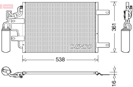 Конденсатор, кондиционер DENSO DCN20025 (фото 1)